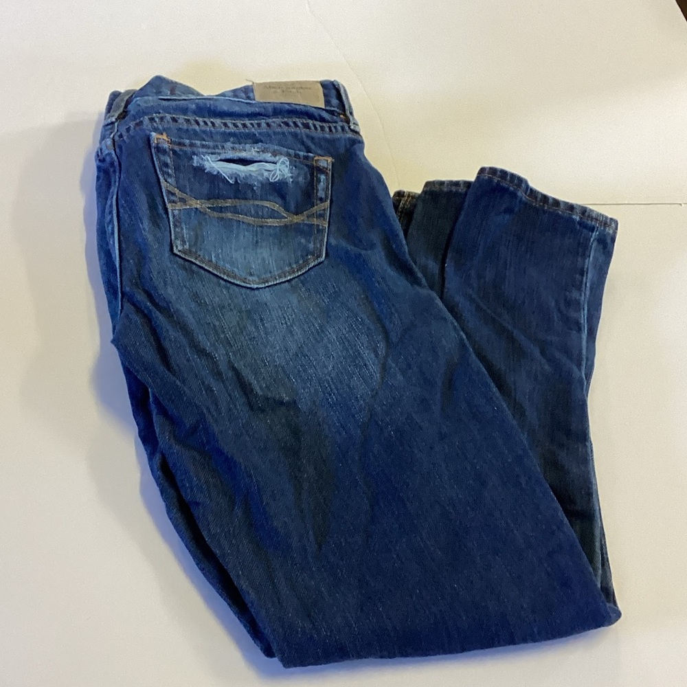 Abercrombie & Fitch Blue Ripped Jeans.